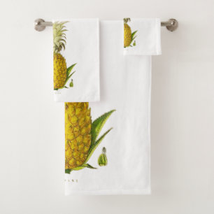 Conjunto De Toalhas Ilustração da Vintagem do Pineapple em destaque