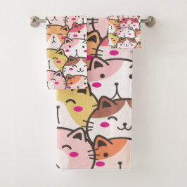 Conjunto De Toalhas Ilustração de Animais Cachorrinhos Fofos