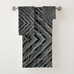 Conjunto De Toalhas Ilustração de Arte Abstrato Moderna de Ritmo Pulsa