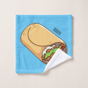 Conjunto De Toalhas Ilustração de desenho animado burrito