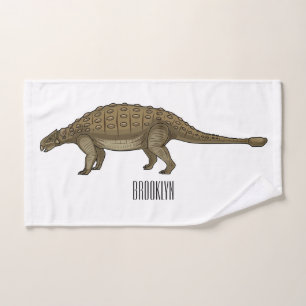 Conjunto De Toalhas Ilustração de desenho animado de Ankylosaurus