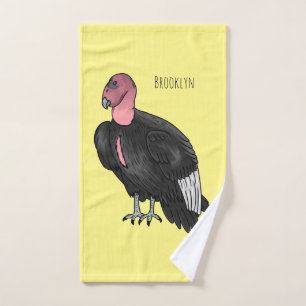 Conjunto De Toalhas Ilustração de desenho animado de aves condor da Ca
