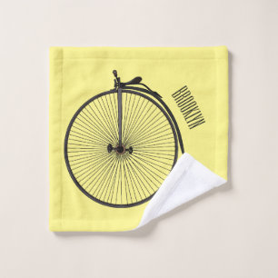 Conjunto De Toalhas Ilustração de desenho animado de bicicleta de alta