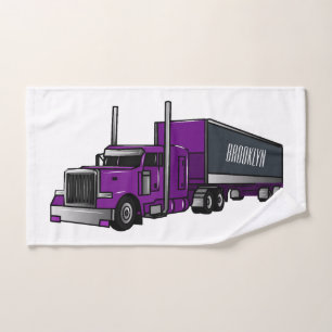 Conjunto De Toalhas Ilustração de desenho animado de caminhão semirreb