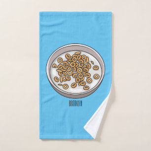 Conjunto De Toalhas Ilustração de desenho animado de cereais