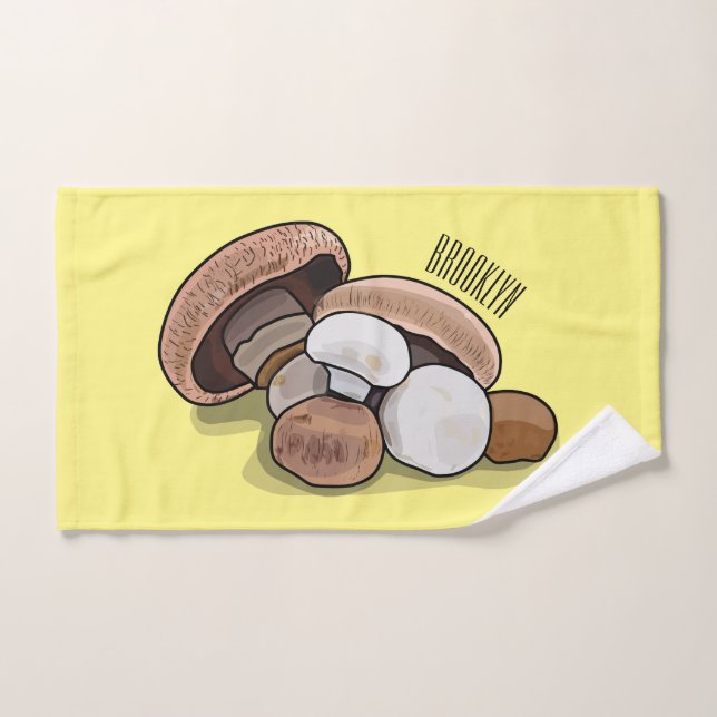 Conjunto De Toalhas Ilustração de desenho animado de cogumelo (Toalha de mão)