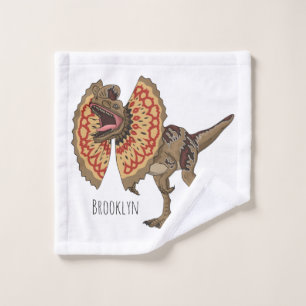 Conjunto De Toalhas Ilustração de desenho animado de Dilophosaurus