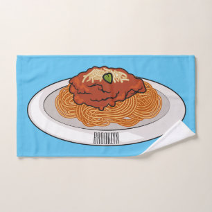 Conjunto De Toalhas Ilustração de desenho animado de espaguete
