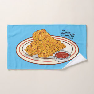 Conjunto De Toalhas Ilustração de desenho animado de frango desidratad