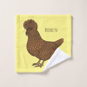 Conjunto De Toalhas Ilustração de desenho animado de frango polado Cha