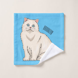 Conjunto De Toalhas Ilustração de desenho animado de gato persa