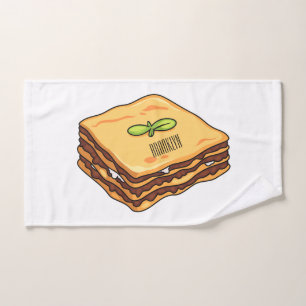 Conjunto De Toalhas Ilustração de desenho animado de Lasagna