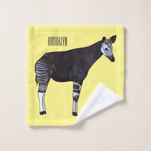 Conjunto De Toalhas ilustração de desenho animado de okapi (Pano de lavar)