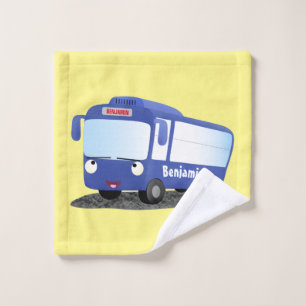 Conjunto De Toalhas Ilustração de desenho animado de ônibus moderno