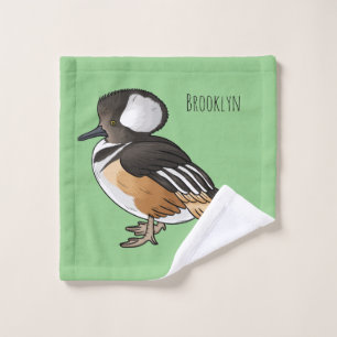 Conjunto De Toalhas Ilustração de desenho animado de pássaro merganser