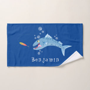 Conjunto De Toalhas Ilustração de desenho animado de pesca com fome