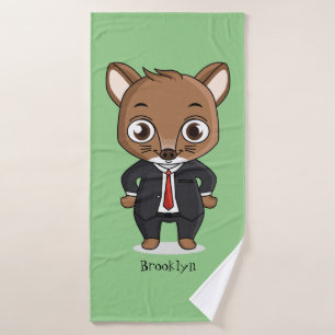 Conjunto De Toalhas Ilustração de desenho animado de rato bonito