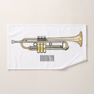 Conjunto De Toalhas Ilustração de desenho animado de trompete