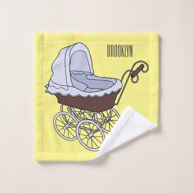 Conjunto De Toalhas Ilustração de desenho animado do stroller (Pano de lavar)