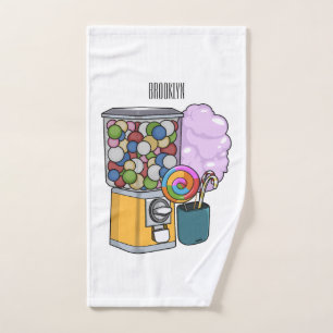 Conjunto De Toalhas Ilustração de desenho animado doce