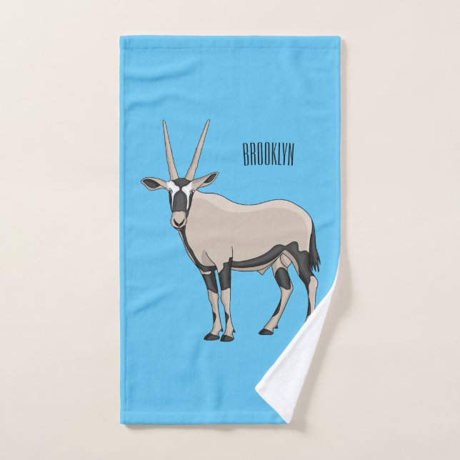 Conjunto De Toalhas Ilustração de desenho animado Oryx (Toalha de mão)