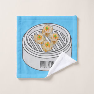 Conjunto De Toalhas Ilustração de desenho animado Shumai dim sum