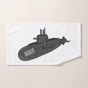 Conjunto De Toalhas Ilustração de desenho animado submarino