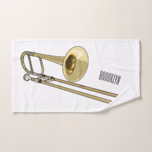 Conjunto De Toalhas Ilustração de desenho animado Trombone
