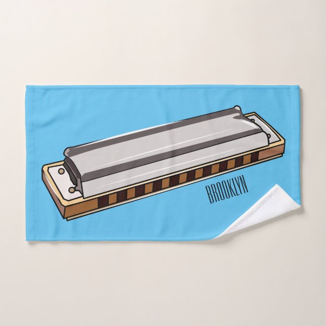 Conjunto De Toalhas Ilustração de desenho da Harmonica (Toalha de mão)