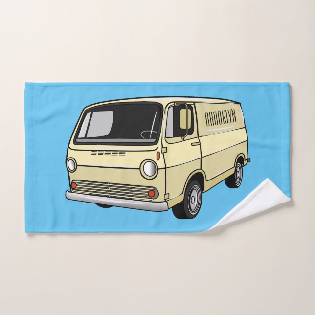 Conjunto De Toalhas Ilustração de desenho da van clássica (Toalha de mão)