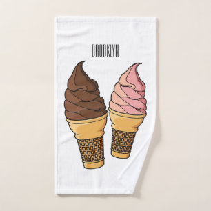 Conjunto De Toalhas ilustração de desenho de cone de sorvete