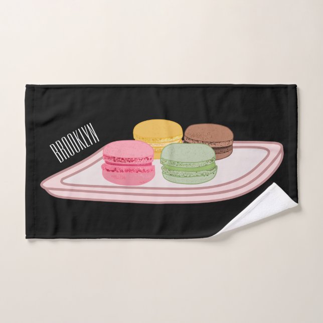 Conjunto De Toalhas Ilustração de desenho de Macaron (Toalha de mão)