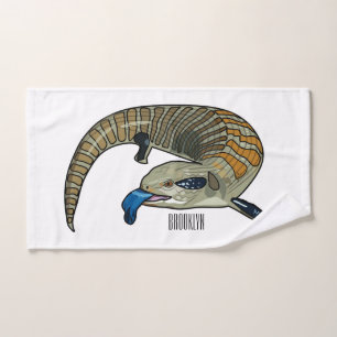 Conjunto De Toalhas Ilustração de desenho em tons azuis