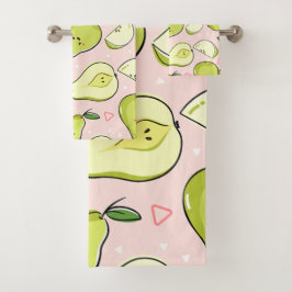 Conjunto De Toalhas Ilustração de Frutas