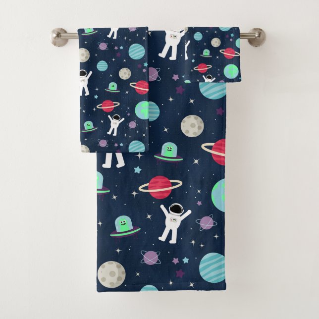 Conjunto De Toalhas Ilustração de padrão de espaço (Insitu)