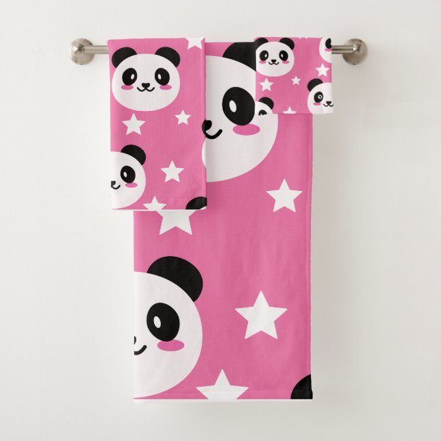 Conjunto De Toalhas Ilustração de Panda (Insitu)