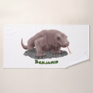 Conjunto De Toalhas Ilustração do dragão Komodo