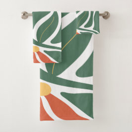 Conjunto De Toalhas Ilustração Floral