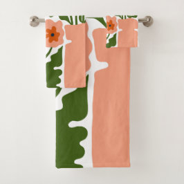 Conjunto De Toalhas Ilustração Floral