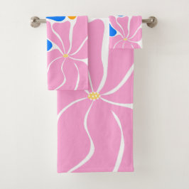 Conjunto De Toalhas Ilustração Floral