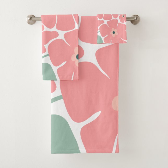 Conjunto De Toalhas Ilustração Floral (Insitu)