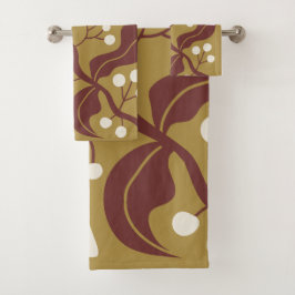 Conjunto De Toalhas Ilustração Floral