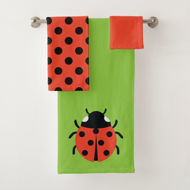 Conjunto De Toalhas Ilustração Ladybug (Insitu)