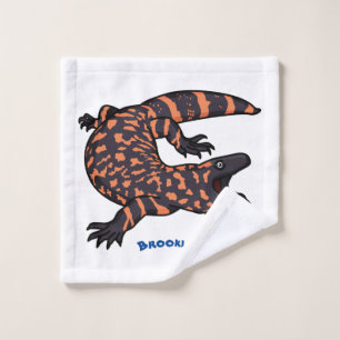 Conjunto De Toalhas Imagem de desenho animado de lagarto monstro de gi