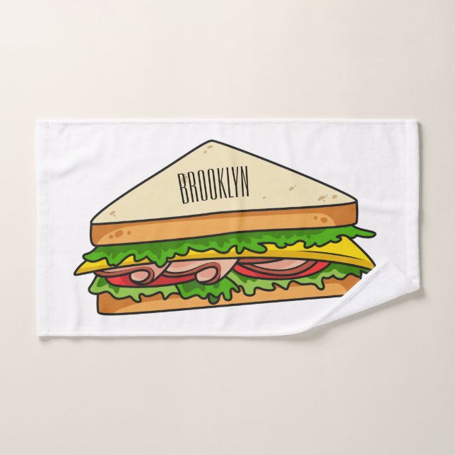 Conjunto De Toalhas Imagem de desenhos em Sandwich (Toalha de mão)