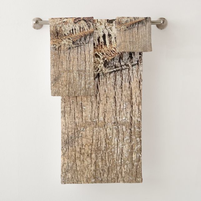 Conjunto De Toalhas Imagem de Foto de Fechamento de Textura de Tronco  (Insitu)