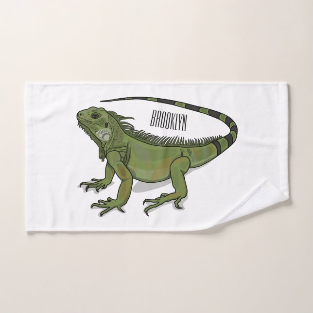 Conjunto De Toalhas Imagem do desenho de Iguana (Toalha de mão)