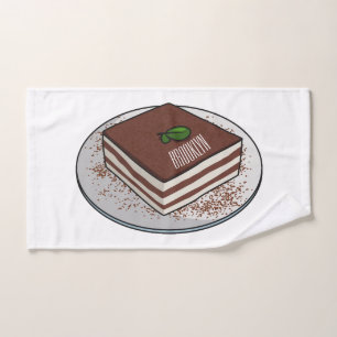 Conjunto De Toalhas Imagem do desenho do bolo Tiramisu