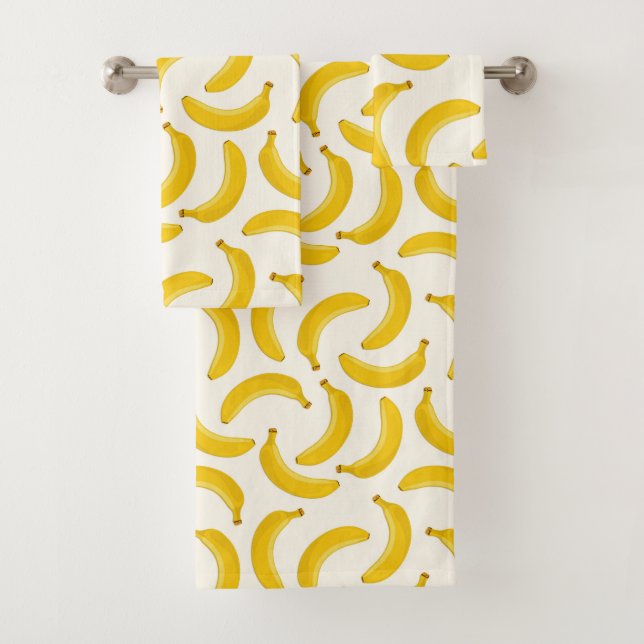 Conjunto De Toalhas Impressão, amarelo e branco da fruta tropical das (Insitu)