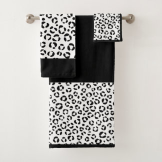 Conjunto De Toalhas Impressão Animal B&W